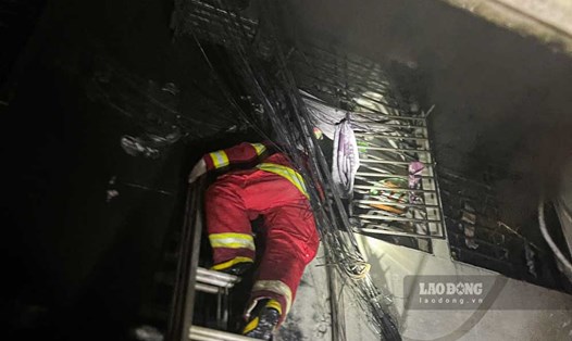 Vụ cháy chung cư mini ở Hà Nội vào đêm ngày 12.9. Ảnh: Tô Thế