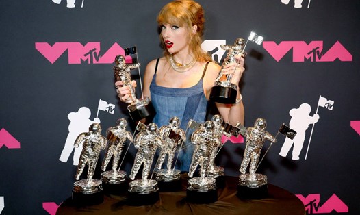 Taylor Swift đại thắng ở MTV VMAs 2023. Ảnh: MTV