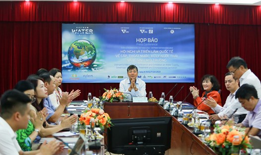 Buổi họp báo sự kiện "Vietnam Water Week (VWW) 2023. Ảnh: VWSA