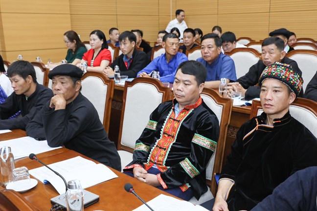 Đại biểu đồng bào dân tộc thiểu số trên địa bàn 14 tỉnh tham dự Hội nghị. Ảnh: Quang Vinh