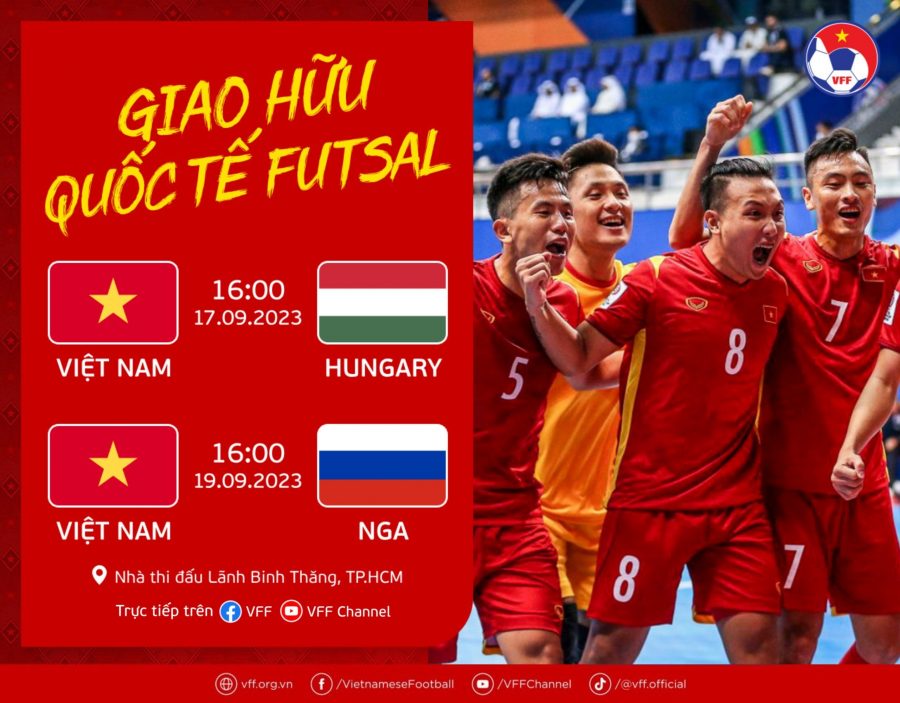 Tuyển futsal Việt Nam có 2 trận giao hữu chất lượng. Ảnh: VFF
