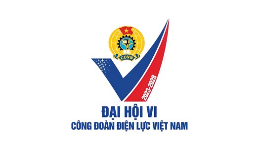 Logo Đại hội Công đoàn Điện lực Việt Nam lần thứ VI, nhiệm kỳ 2023-2028. Ảnh: Hà Anh