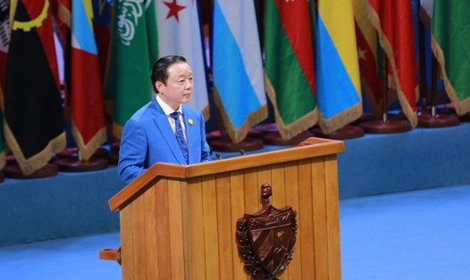 Phó Thủ tướng Chính phủ Trần Hồng Hà phát biểu tại phiên thảo luận chính của hội nghị. Ảnh: VGP