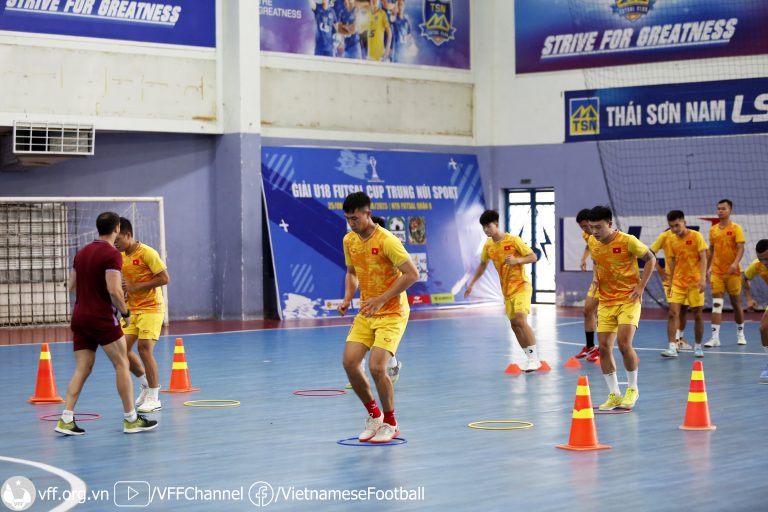 Tuyển futsal Việt Nam tích cực hướng đến 2 trận giao hữu quan trọng. Ảnh: VFF