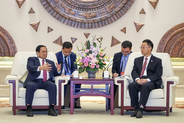 Thủ tướng Phạm Minh Chính đánh giá cao tiềm năng hợp tác giữa các địa phương Việt Nam - Trung Quốc. Ảnh: VGP