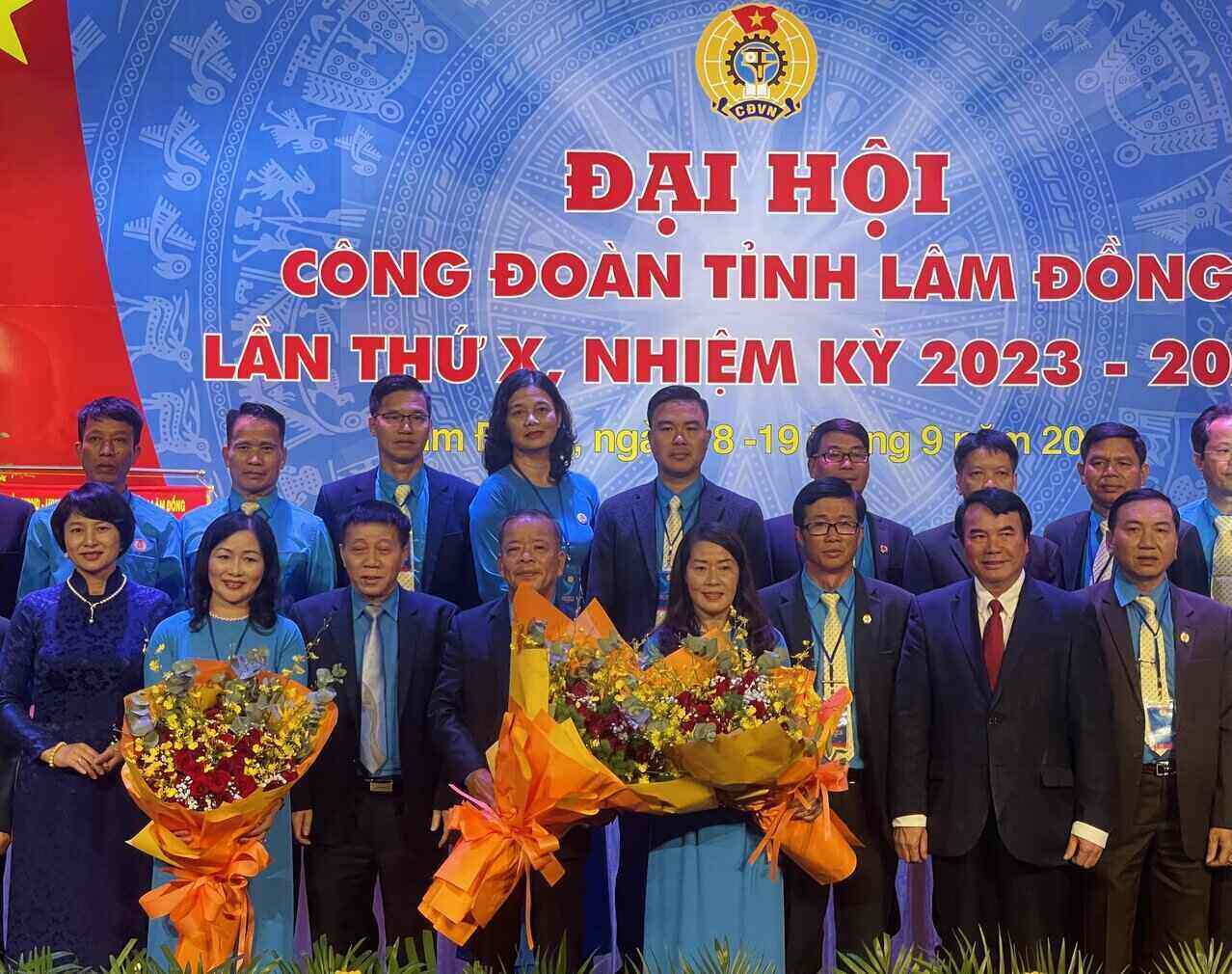 Ông Hoàng Liên tái đắc cử Chủ tịch Liên đoàn Lao động tỉnh Lâm Đồng. Ảnh: Mai Hương