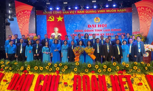 Sau 2 ngày làm việc, Đại hội Công đoàn tỉnh Lâm Đồng lần thứ X, nhiệm kỳ 2023 - 2028 kết thúc vào chiều ngày 19.9. Ảnh: Mai Hương