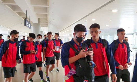 Đội tuyển Olympic Việt Nam đã có mặt tại Trung Quốc dự ASIAD 19. Ảnh: VFF