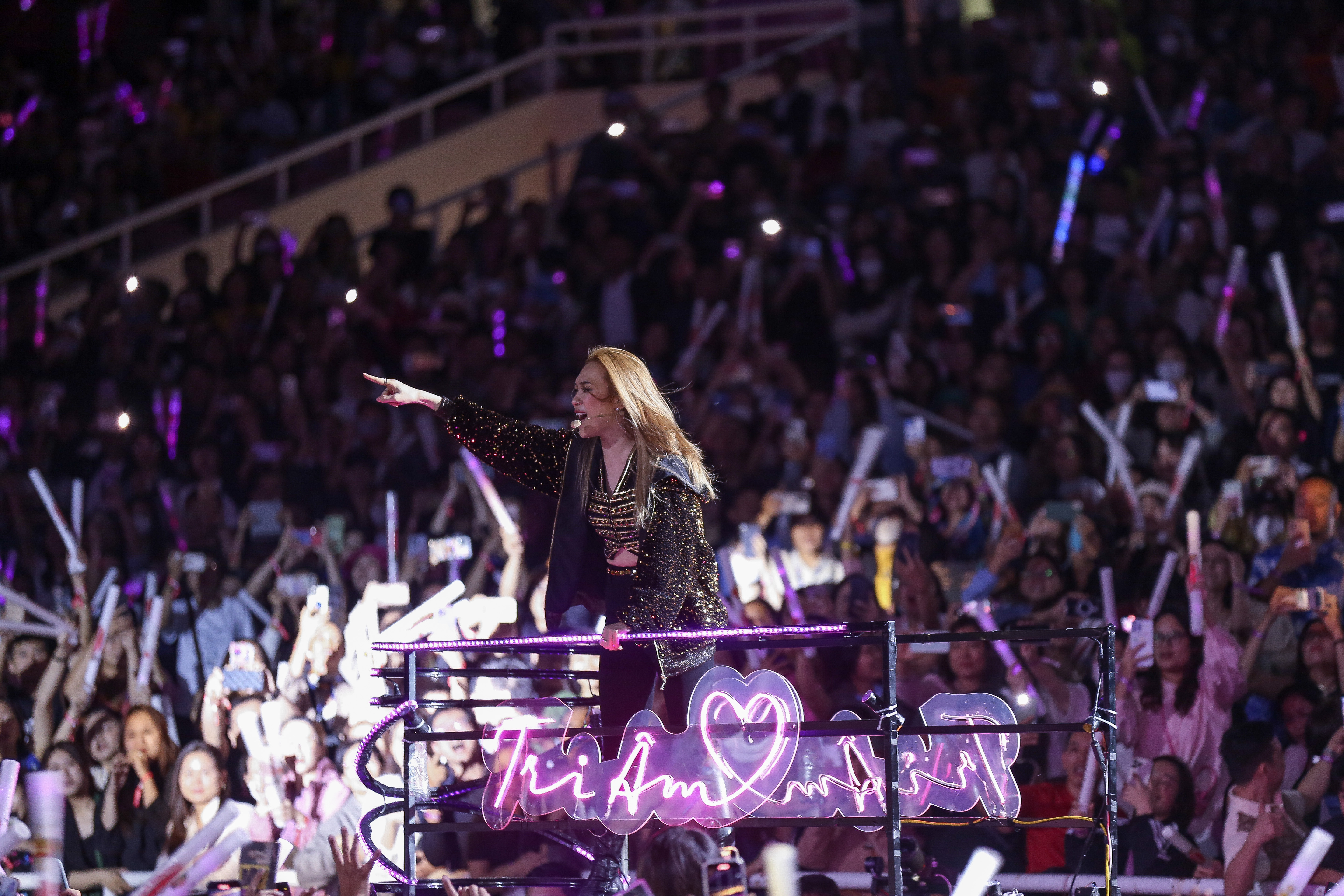 Mỹ Tâm trong liveshow Tri âm. Ảnh: Thắng Đặng