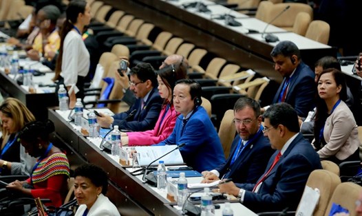 Đoàn Việt Nam do Phó Thủ tướng Trần Hồng Hà dẫn đầu đã tích cực tham gia, đóng góp có trách nhiệm vào các nội dung nghị sự của G77. Ảnh: VGP