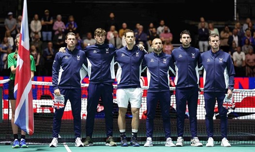 Đội tuyển Vương quốc Anh tại giải quần vợt Davis Cup 2023. Ảnh: LTA