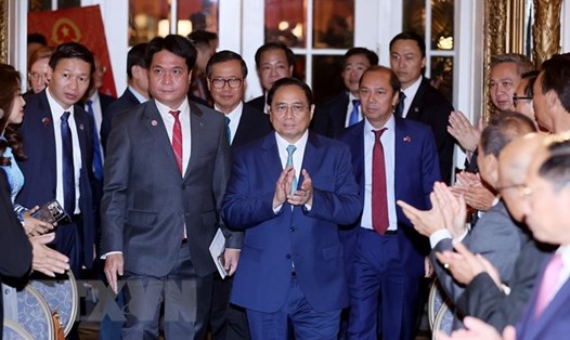 Thủ tướng Chính phủ Phạm Minh Chính gặp gỡ đại diện cộng đồng người Việt tại Mỹ, ngày 17.9.2023. Ảnh: TTXVN