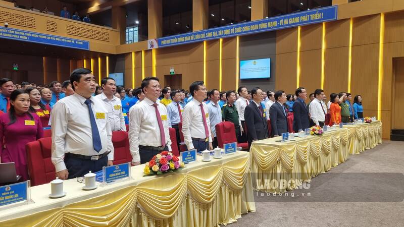 Đại hội Công đoàn tỉnh Hà Giang lần thứ XVII. Ảnh: Lam Thanh