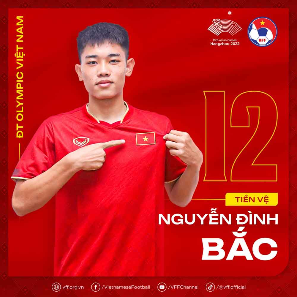 Tiền vệ Nguyễn Đình Bắc. Ảnh: VFF