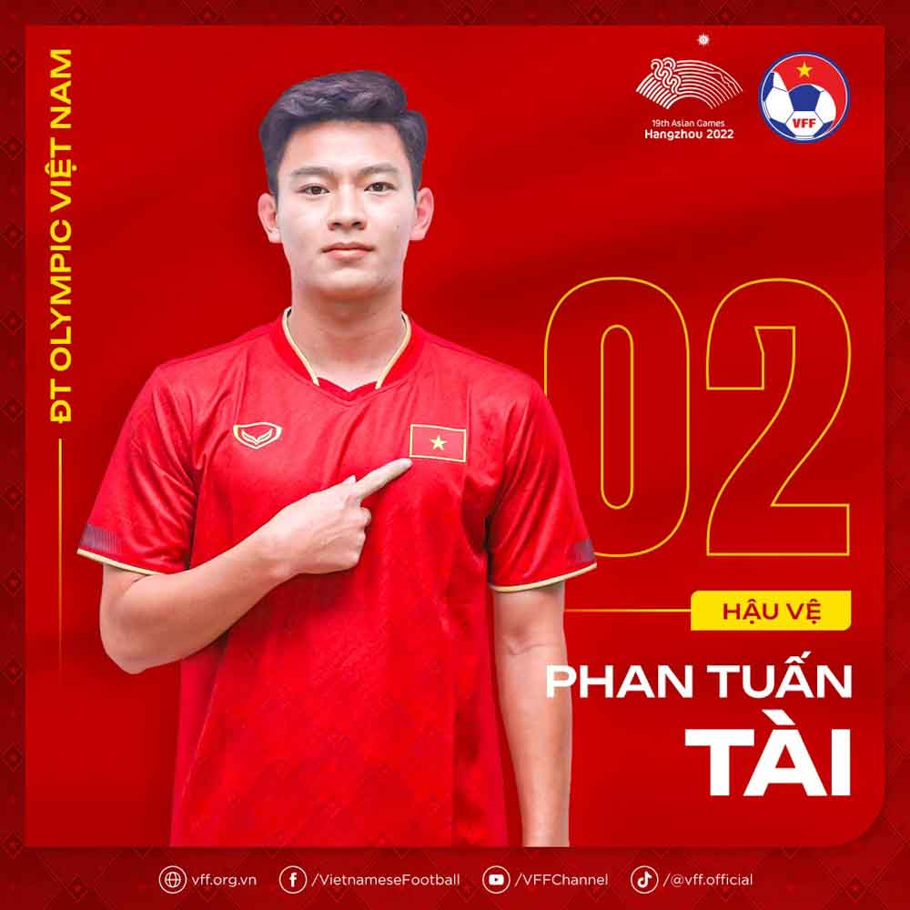 Hậu vệ Phan Tuấn Tài. Ảnh: VFF