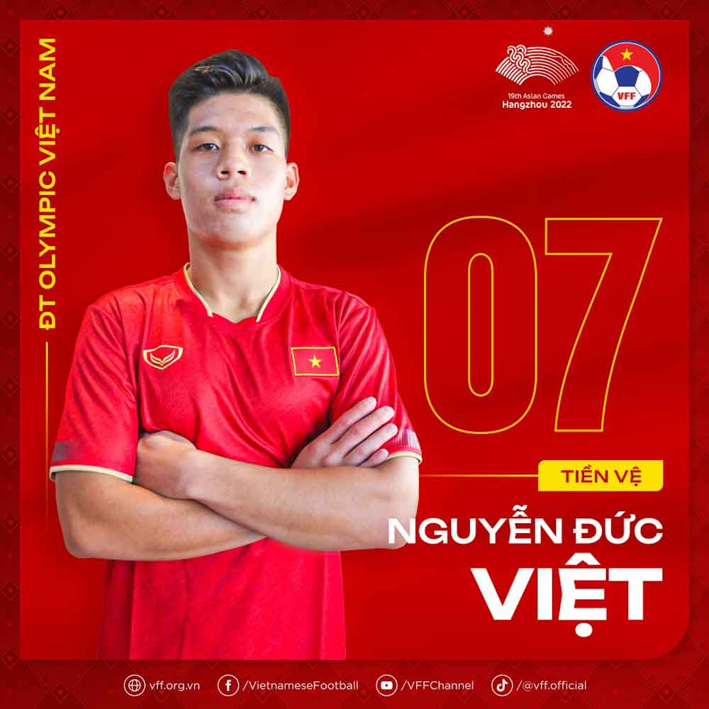 Tiền vệ Nguyễn Đức Việt. Ảnh: VFF