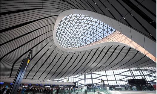 Nhà ga sân bay quốc tế Đại Hưng ở Bắc Kinh, thủ đô của Trung Quốc. Ảnh: Xinhua