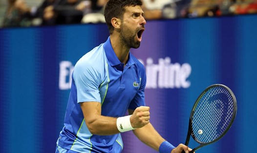 Novak Djokovic quá bản lĩnh để ngược dòng trước Laslo Djere tại vòng 3 giải quần vợt Mỹ mở rộng 2023. Ảnh: US Open