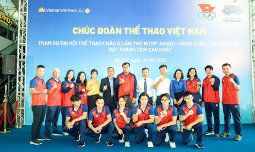 Đoàn thể thao Việt Nam dự ASIAD 19. Ảnh: Bùi Lượng