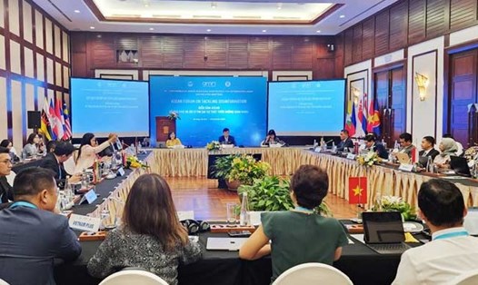 Diễn đàn ứng phó tin giả ASEAN đang được tổ chức tại Đà Nẵng ngày 19, 20.9. Ảnh: Thùy Trang