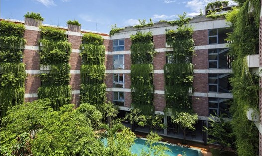 Một khách sạn xanh ở Hội An do Kiến trúc sư Võ Trọng Nghĩa và các cộng sự thiết kế. Ảnh: Atlas Hotel Hoian.