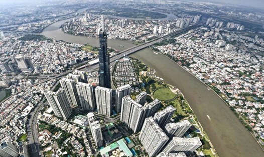 Sông Sài Gòn đoạn chảy qua trung tâm TPHCM.  Ảnh: Anh Tú