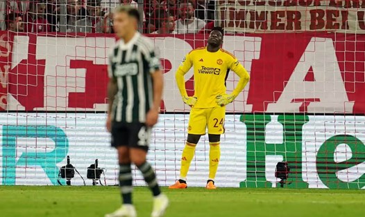 Sai lầm của Andre Onana góp phần khiến Man United trắng tay trước Bayern Munich. Ảnh: The Guardian