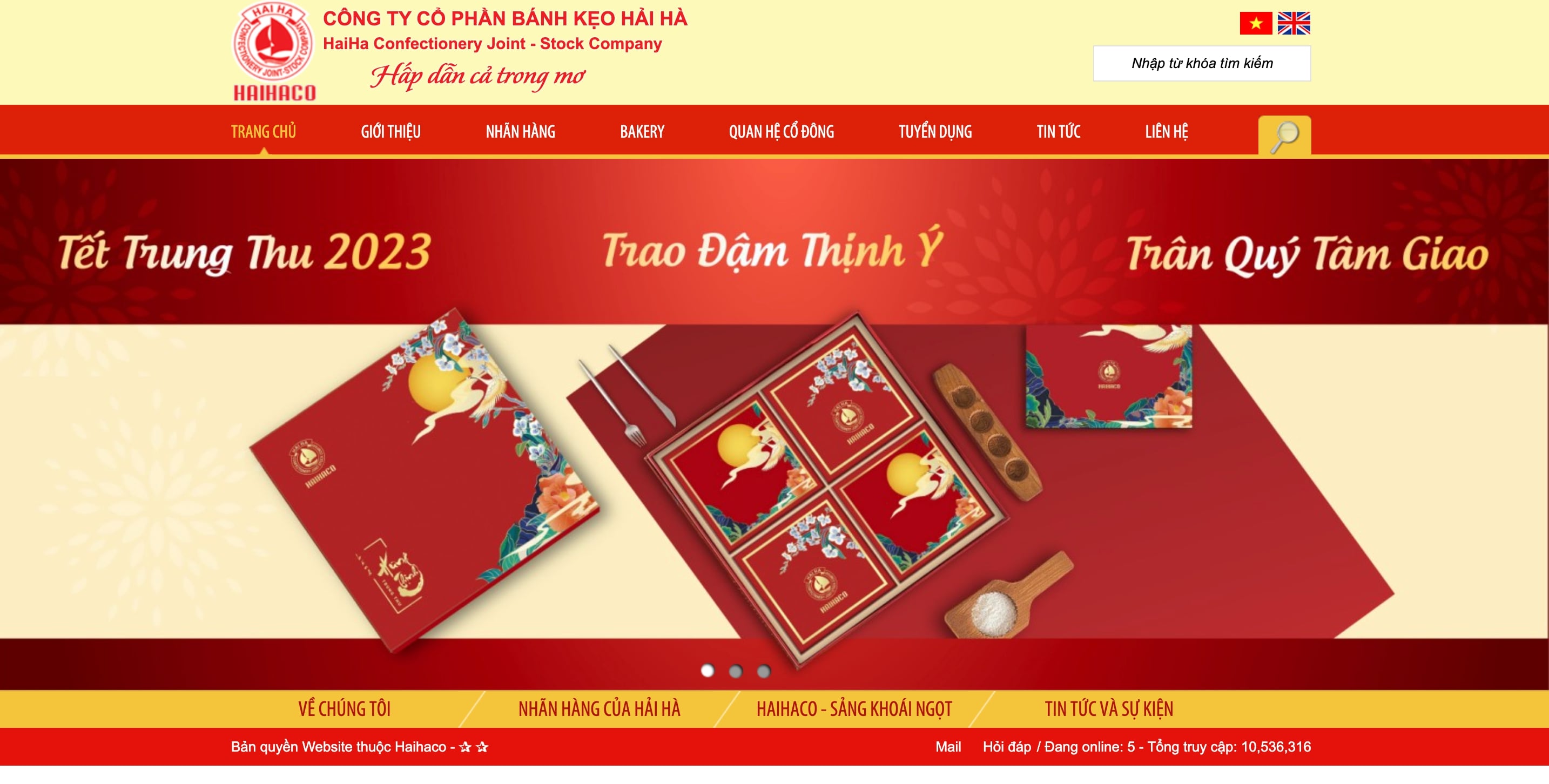 Lợi nhuận Bánh keọ Hải Hà sụt giảm nửa đầu năm nay. Ảnh chụp màn hình. 