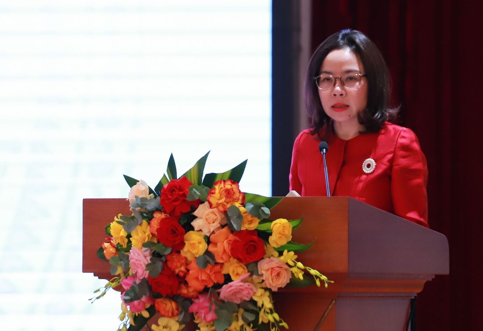 Bà Hà Thu Giang  - Vụ trưởng Vụ Tín dụng các ngành kinh tế, Ngân hàng Nhà nước. Ảnh: Đức Minh