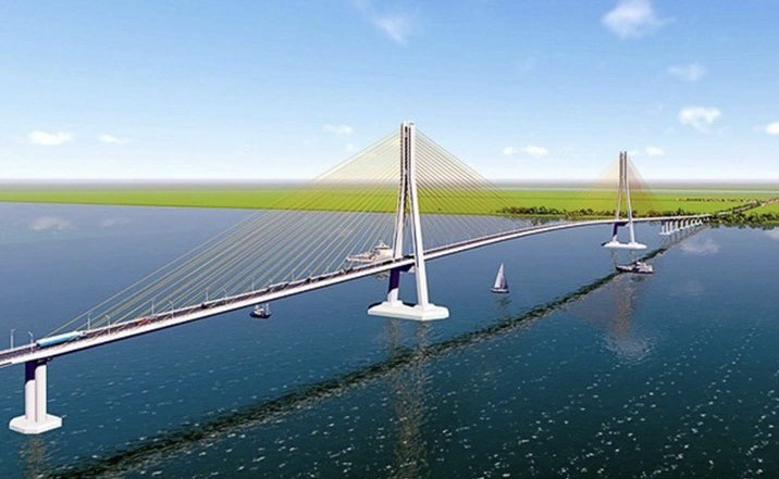 Phối cảnh cầu Đại Ngãi nối 2 tỉnh Sóc Trăng, Trà Vinh. Ảnh: P.ANH