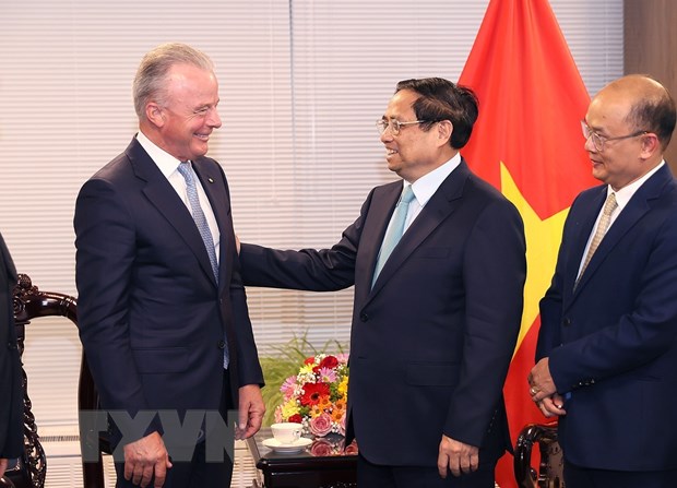 Thủ tướng mong muốn Boeing đưa các đối tác Việt Nam tham gia sâu hơn vào chuỗi cung ứng của hãng. Ảnh: TTXVN