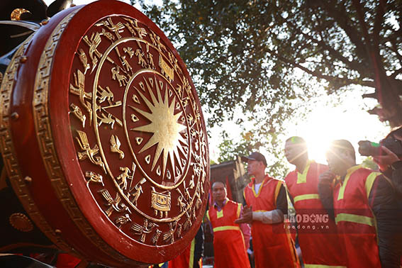 Hội rước pháo làng Đồng Kỵ (xã Đồng Quang, Từ Sơn) được công nhận là Di sản văn hóa phi vật thể Quốc gia năm 2016. Trong ảnh, lễ hội đầu năm 2023. Ảnh: Hải Nguyễn