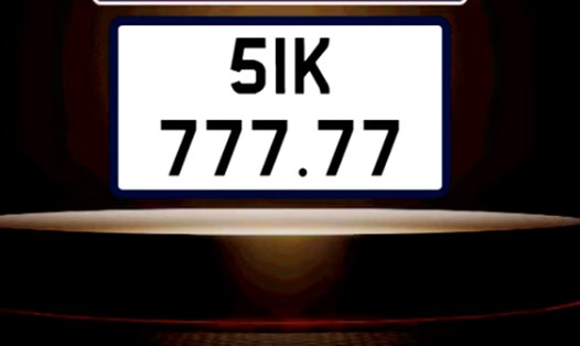 Biển số "siêu đẹp" 51K-777.77 được đưa ra đấu giá hôm nay. Ảnh chụp màn hình