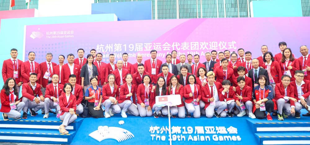 Đoàn thể thao Việt Nam dự ASIAD 19 với 504 thành viên. Ảnh: Bùi Lượng 