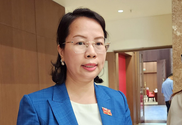 Bà Bùi Huyền Mai - Bí thư Quận ủy Thanh Xuân. Ảnh: Đình Sơn