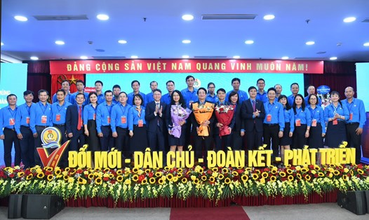 Ra mắt Ban Chấp hành Công đoàn Tổng Công ty Hàng hải Việt Nam nhiệm kỳ 2023-2028. Ảnh: Hà Anh