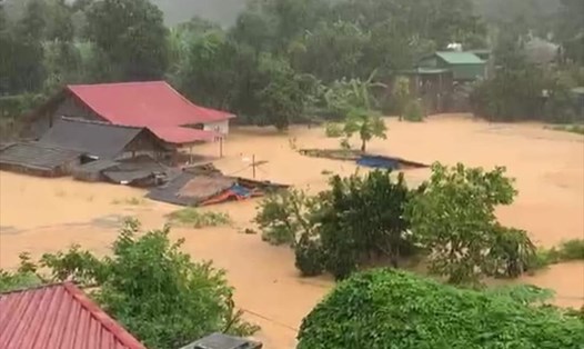 Sau bão lũ ở thị xã Sa Pa và huyện Bát Xát, mưa lớn tiếp tục gây thiệt hại ở huyện Bảo Thắng (tỉnh Lào Cai). Ảnh: B.N