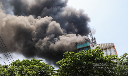 Vụ cháy tại căn nhà ở kết hợp làm cơ sở sữa chữa lốp ôtô trên địa bàn huyện Đông Anh, Hà Nội. Ảnh minh hoạ: Tô Thế