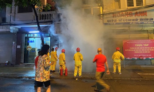 Diễn tập phòng cháy, chữa cháy tại Hà Nội (ảnh minh hoạ). Ảnh: Lê Huy