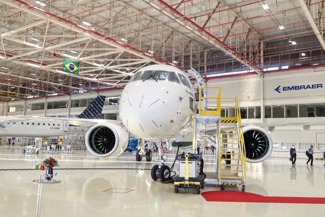 Embraer được thành lập năm 1969 tại thành phố São José dos Campos, hiện là nhà sản xuất máy bay thương mại lớn thứ 3 toàn cầu, chỉ sau hãng Boeing và Airbus. Ảnh: VGP