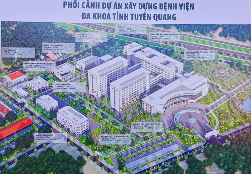 Phối cảnh Bệnh viện Đa khoa tỉnh Tuyên Quang. Ảnh: BVĐK Tuyên Quang