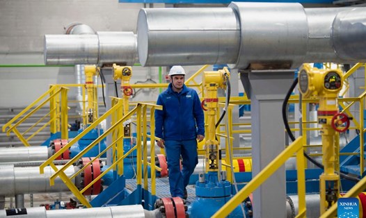 Nga cung cấp 2 tỉ m3 khí đốt cho Trung Quốc qua đường ống "Sức mạnh Siberia" trong tháng 7.2023. Ảnh: Xinhua