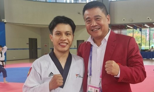 Võ sĩ Trần Hồ Duy (taekwondo) chắc chắn có huy chương tại ASIAD 19. Ảnh: Đoàn Thể thao Việt Nam