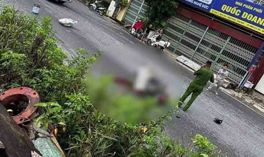 Va chạm với xe bơm bê tông, người đàn ông ở Nam Định tử vong. Ảnh: Nam Định Now
