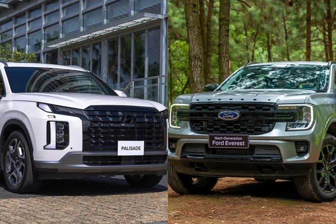 So sánh Hyundai Palisade so với Ford Everest trong tầm giá 1,5 tỉ đồng