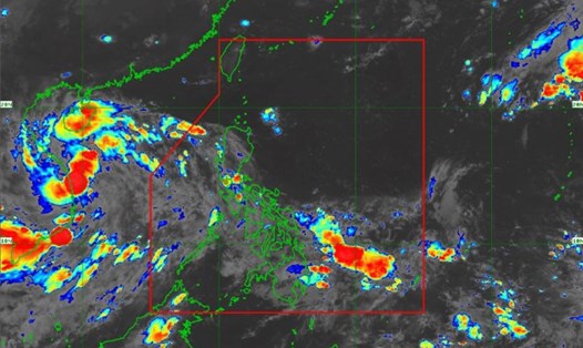 Ảnh vệ tinh áp thấp ở Philippines hồi 22h10 ngày 24.9.2023. Ảnh: PASAGA