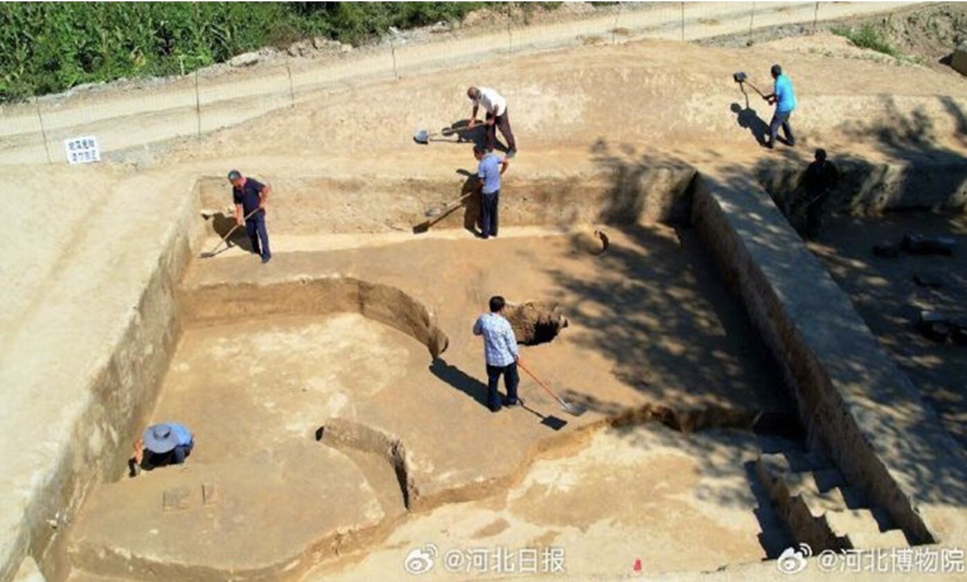 Địa điểm khai quật ở huyện Vũ Ấp, Hành Thủy, Hà Bắc, phía bắc Trung Quốc. Ảnh: Bảo tàng Hà Bắc  