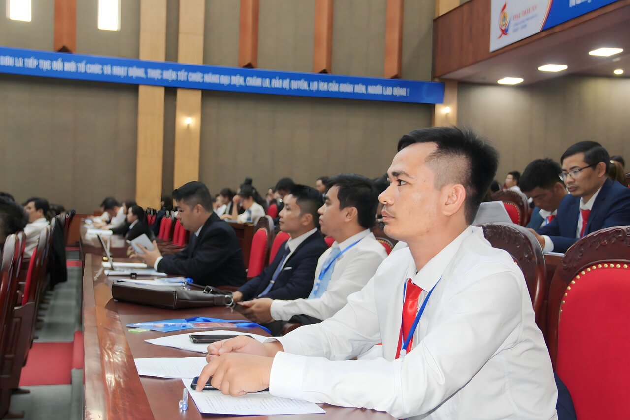 Các đại biểu tham dự Đại hội Công đoàn tỉnh Sơn La. Ảnh: Minh Thành