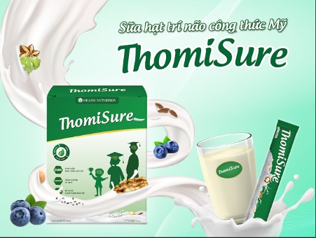 Sữa hạt trí não ThomiSure với tinh chất việt quất bổ dưỡng. Ảnh: 