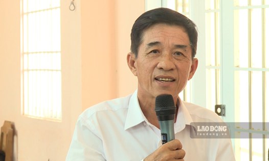 Cử tri huyện Vĩnh Thuận (Kiên Giang) đóng góp ý kiến. Ảnh: Nguyên Anh
